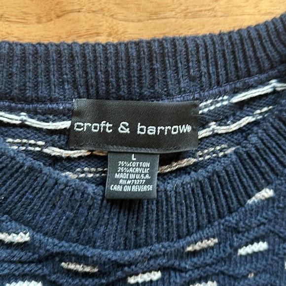 Vtg Croft & Barrow abstract 3D sweater - Picture 2 of 5